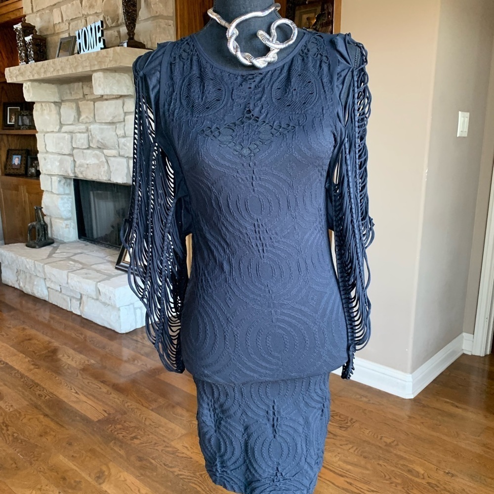 Poof Gothic Styled Black Bodycon Party Dress